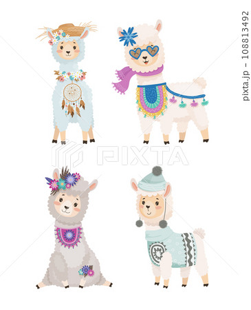 Collection of a cute Llamas 108813492