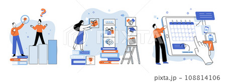 Business mentor. Vector illustration. Trust is foundation successful mentor mentee relationship Giving back to community is important aspect business success Cooperation and communication are key Business mentor. Vector illustration. Trust is foundation successful mentor mentee relationship Giving back to community is important aspect business success Cooperation and communication are key 108814106
