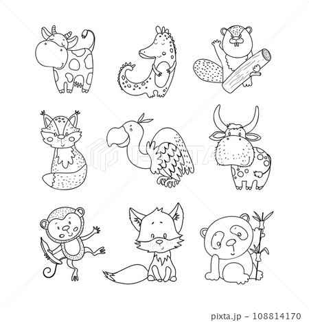 Collection of Vector Linear Illustrations Collection of Vector Linear Illustrations 108814170