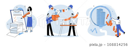 New employee. Vector illustration. The new employee metaphor serves as reminder continuous cycle recruitment and growth within company The company benefits from fresh perspectives and contributions New employee. Vector illustration. The new employee metaphor serves as reminder continuous cycle recruitment and growth within company The company benefits from fresh perspectives and contributions 108814256