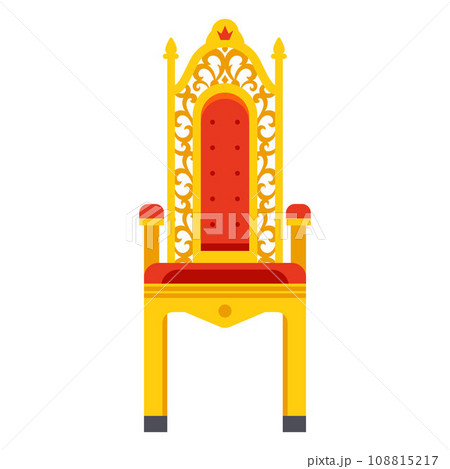 golden chair-throne on a white background. 108815217