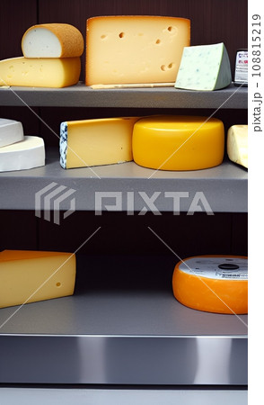 Cheese on white background 108815219