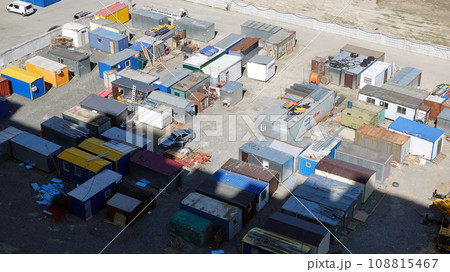 Kiev, Ukraine March 13, 2019: Workers - zero-cycle construction of the foundation of an entertainment center Kiev, Ukraine March 13, 2019: Workers - zero-cycle construction of the foundation of an entertainment center 108815467
