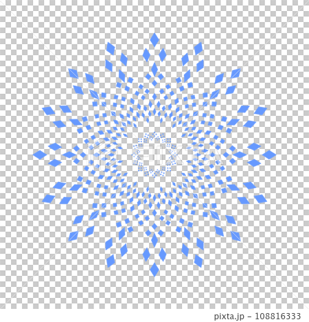 Decorative Radial Pattern. Abstract Blue Snowflake Icon. Circle Design Element. Vector Art. Decorative Radial Pattern. Abstract Blue Snowflake Icon. Circle Design Element. Vector Art. 108816333