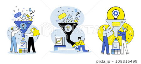 Predictive analytics vector illustration. Predictive analytics enables businesses to make accurate predictions and drive progress Analyzing financial data using predictive analytics helps businesses Predictive analytics vector illustration. Predictive analytics enables businesses to make accurate predictions and drive progress Analyzing financial data using predictive analytics helps businesses 108816499
