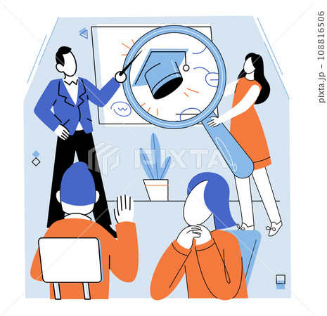 Business training vector illustration. Consultation with business strategists offers guidance and support in developing effective growth strategies Business intelligence involves gathering Business training vector illustration. Consultation with business strategists offers guidance and support in developing effective growth strategies Business intelligence involves gathering 108816506