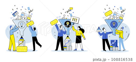 Machine learning vector illustration. The future education is intertwined with machine learning, offering personalized learning experiences Analysis complex data sets using machine learning algorithms 108816538