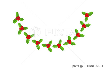Semicircular Christmas floral garland. Wreath Frame. Spruce evergreen branch Semicircular Christmas floral garland. Wreath Frame. Spruce evergreen branch 108816651