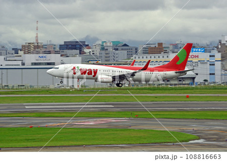 Twa y737福岡空港アブローチ Twa y737福岡空港アブローチ 108816663