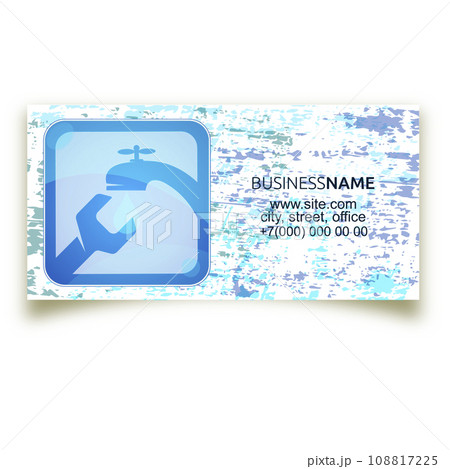 Business card concept for plumbing repair and service Business card concept for plumbing repair and service 108817225