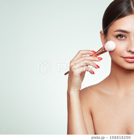Portrait beautiful young woman with clean fresh skin Portrait beautiful young woman with clean fresh skin 108818200