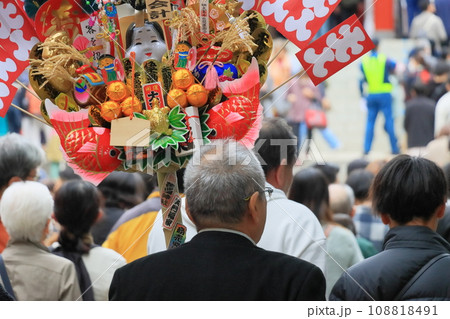 酉の市の縁起熊手 商売繁盛 大きな縁起熊手 酉の市 酉の市の縁起熊手 商売繁盛 大きな縁起熊手 酉の市 108818491