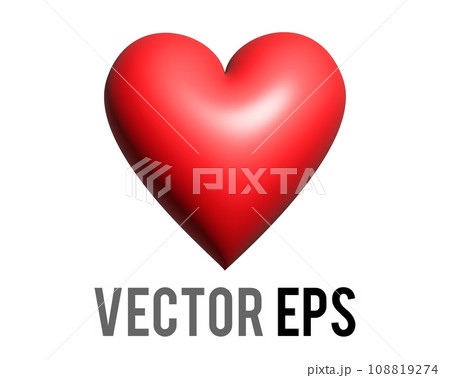 Classic love red glossy heart 3D icon, used for expressions of love passion and romance Classic love red glossy heart 3D icon, used for expressions of love passion and romance 108819274