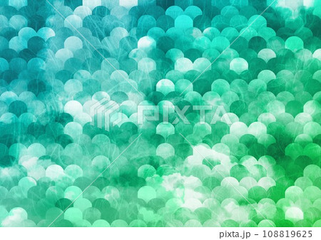 和紙鱗模様みどり色 108819625