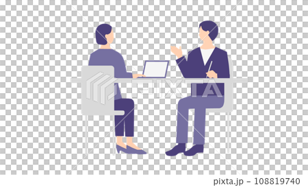 Image illustration of business people having a meeting Image illustration of business people having a meeting 108819740