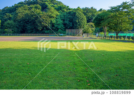 早朝の西毛総合運動公園 真夏の風景 群馬県安中市 早朝の西毛総合運動公園 真夏の風景 群馬県安中市 108819899