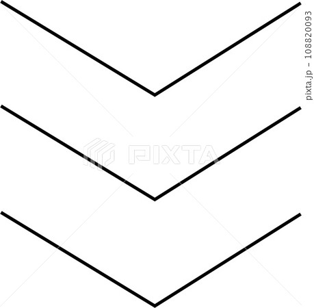 シンプルな下矢印 108820093