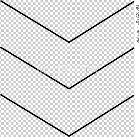 シンプルな下矢印 108820093