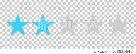 簡單的淺藍色兩星標記 108820643