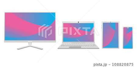 シンプルなイラスト_スクリーンセーバーのデバイス 108820875