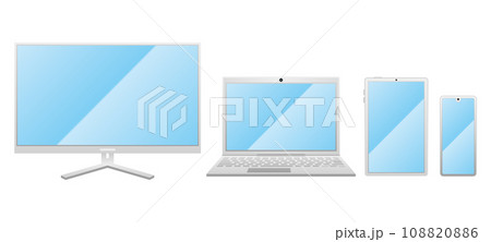 シンプルなイラスト_電源が入っているデバイス シンプルなイラスト_電源が入っているデバイス 108820886