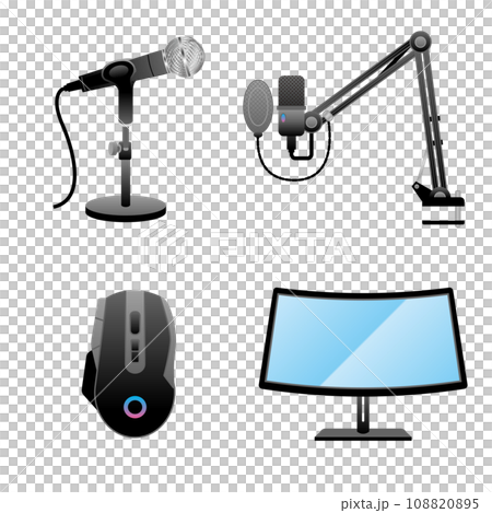 シンプルなイラスト_いろいろな家電のセット_ゲーミング 108820895