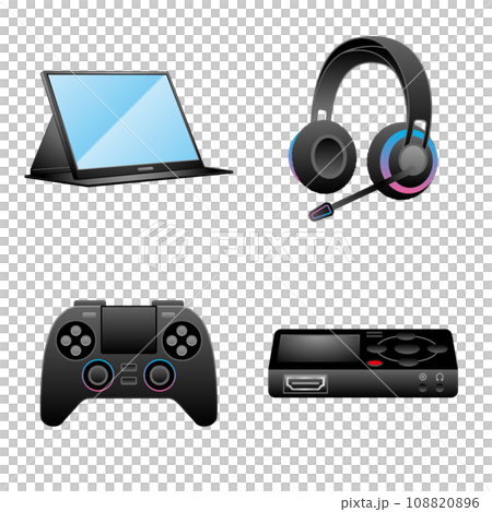 シンプルなイラスト_いろいろな家電のセット_ゲーミング 108820896