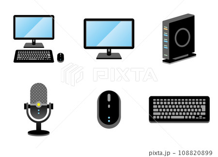 シンプルなイラスト_いろいろな家電のセット_PCツール 108820899