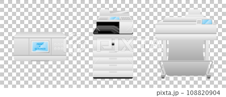 Simple illustration_Set of various home appliances_Printing equipment Simple illustration_Set of various home appliances_Printing equipment 108820904