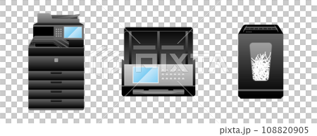 Simple illustration_Set of various home appliances_Printing equipment Simple illustration_Set of various home appliances_Printing equipment 108820905