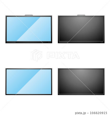 シンプルなイラスト_同一家電セット_大型モニタ シンプルなイラスト_同一家電セット_大型モニタ 108820915