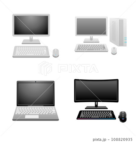 シンプルなイラスト_同一家電セット_PC 108820935