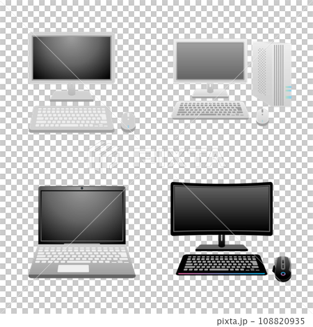シンプルなイラスト_同一家電セット_PC 108820935