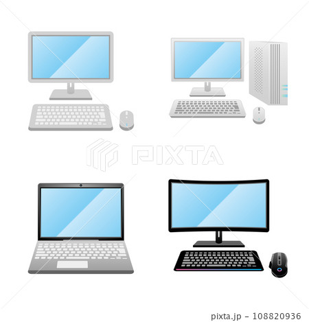 シンプルなイラスト_同一家電セット_PC 108820936