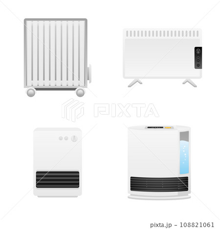 シンプルなイラスト_いろいろな家電のセット_ファンヒーター 108821061