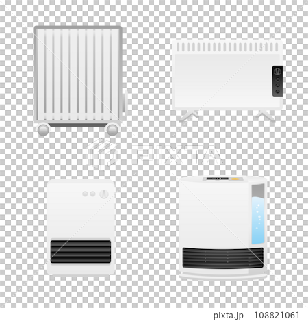 シンプルなイラスト_いろいろな家電のセット_ファンヒーター 108821061