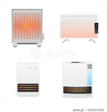 シンプルなイラスト_いろいろな家電のセット_ストーブ シンプルなイラスト_いろいろな家電のセット_ストーブ 108821062