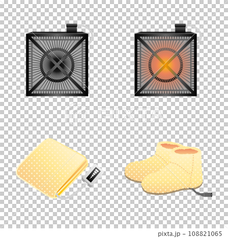 シンプルなイラスト_いろいろな家電のセット_暖房器具no.3 108821065