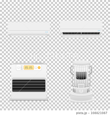 Simple illustration_Set of various home appliances_Heating equipment 108821087