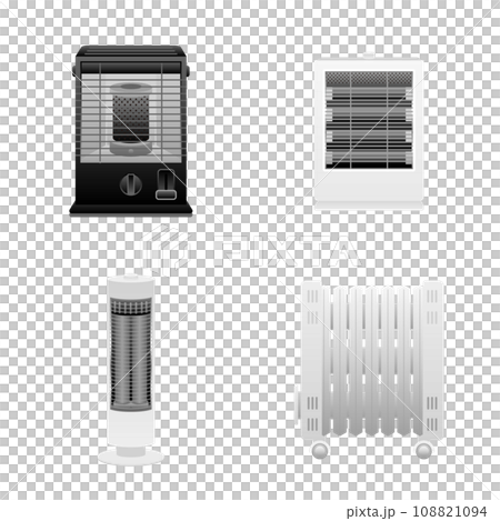 シンプルなイラスト_いろいろな家電のセット_ヒーター シンプルなイラスト_いろいろな家電のセット_ヒーター 108821094
