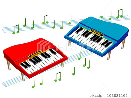 ミニチュアの可愛いピアノが2つ 108821162