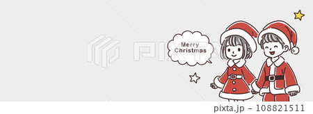 クリスマスの背景/バナー/広告/ポストカード/クリスマスカード/グリーティングカード/メッセージ 108821511