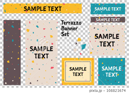 Banner set_Terrazzo pattern 108821674