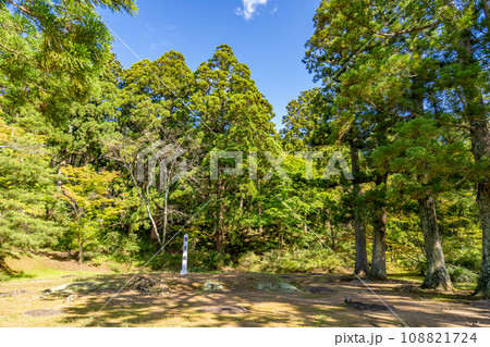 毛越寺　講堂跡　日本庭園史上特に貴重な平安時代の浄土庭園遺構　世界遺産　国の特別史跡・特別名勝 108821724