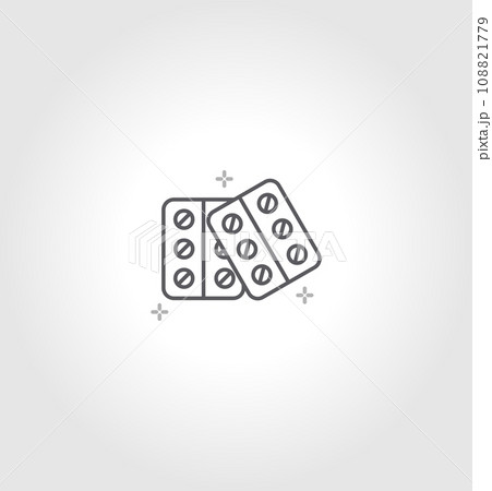 Pills icon flat. medicine icon vector. Illustration isolated vector sign symbol, capsule icon simple design Pills icon flat. medicine icon vector. Illustration isolated vector sign symbol, capsule icon simple design 108821779