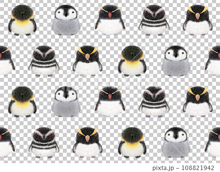 Fluffy bird seamless pattern E①-1 PNG 108821942