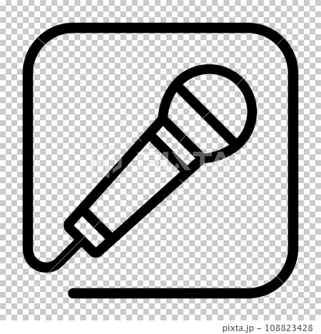 四角形のマイクのアイコン 四角形のマイクのアイコン 108823428