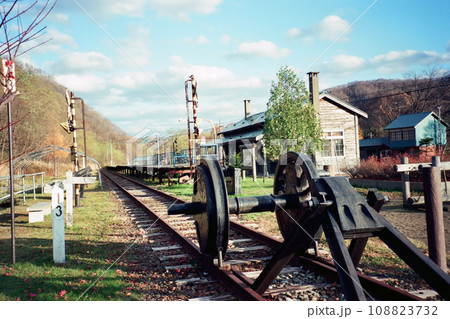 万字線 朝日駅 旧駅舎・ホーム 万字線 朝日駅 旧駅舎・ホーム 108823732