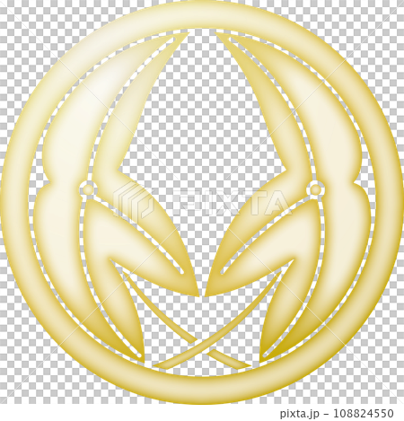 Family crest: circle with hazawa [gold] 108824550