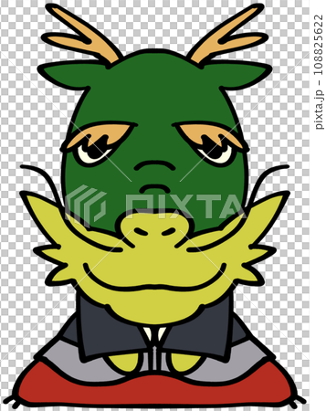 辰年の袴を着た龍の年賀状イラスト素材 辰年の袴を着た龍の年賀状イラスト素材 108825622